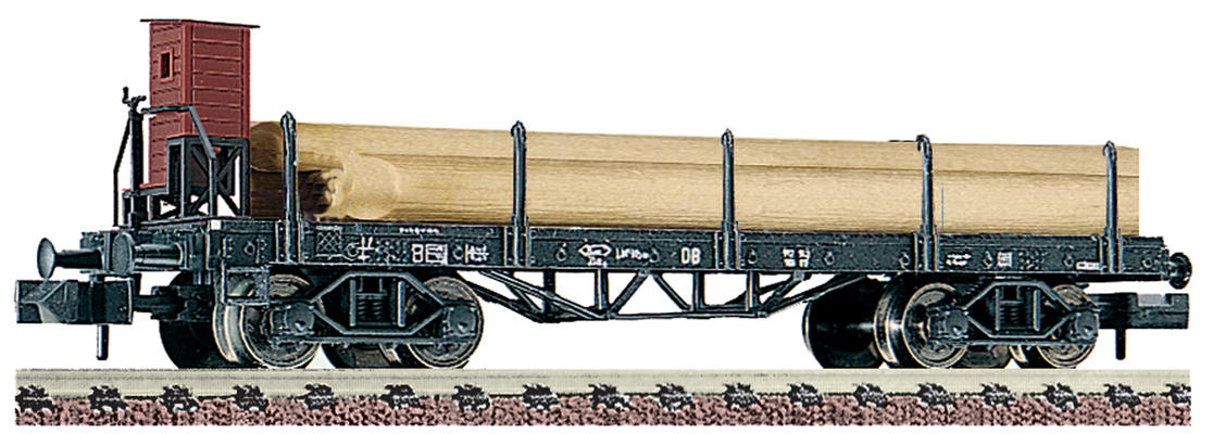 4-axle stake wagon with brakeman's cab, type SSk Köln, DB