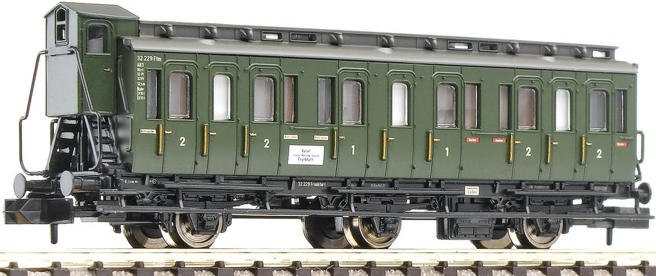 3 axled, 1st/2nd class compartment coach with brakeman's cab, type BC3 pr 03, of the DB.